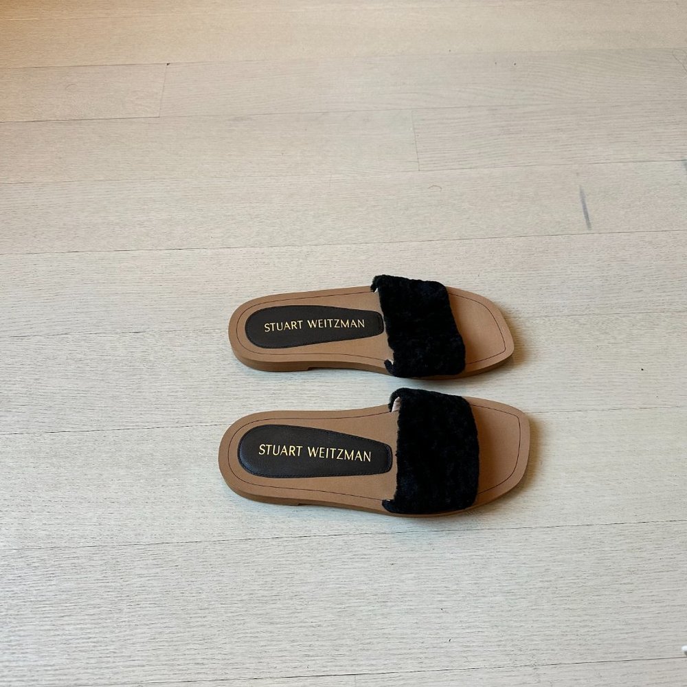 Stuart Weitzman Shearling Slides Cammy - image 3